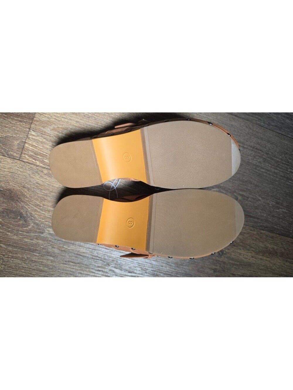 NWT Universal Thread Brown Faux Leather Clog Mules Buckle Detail Size 8, #120 - Picture 7 of 8